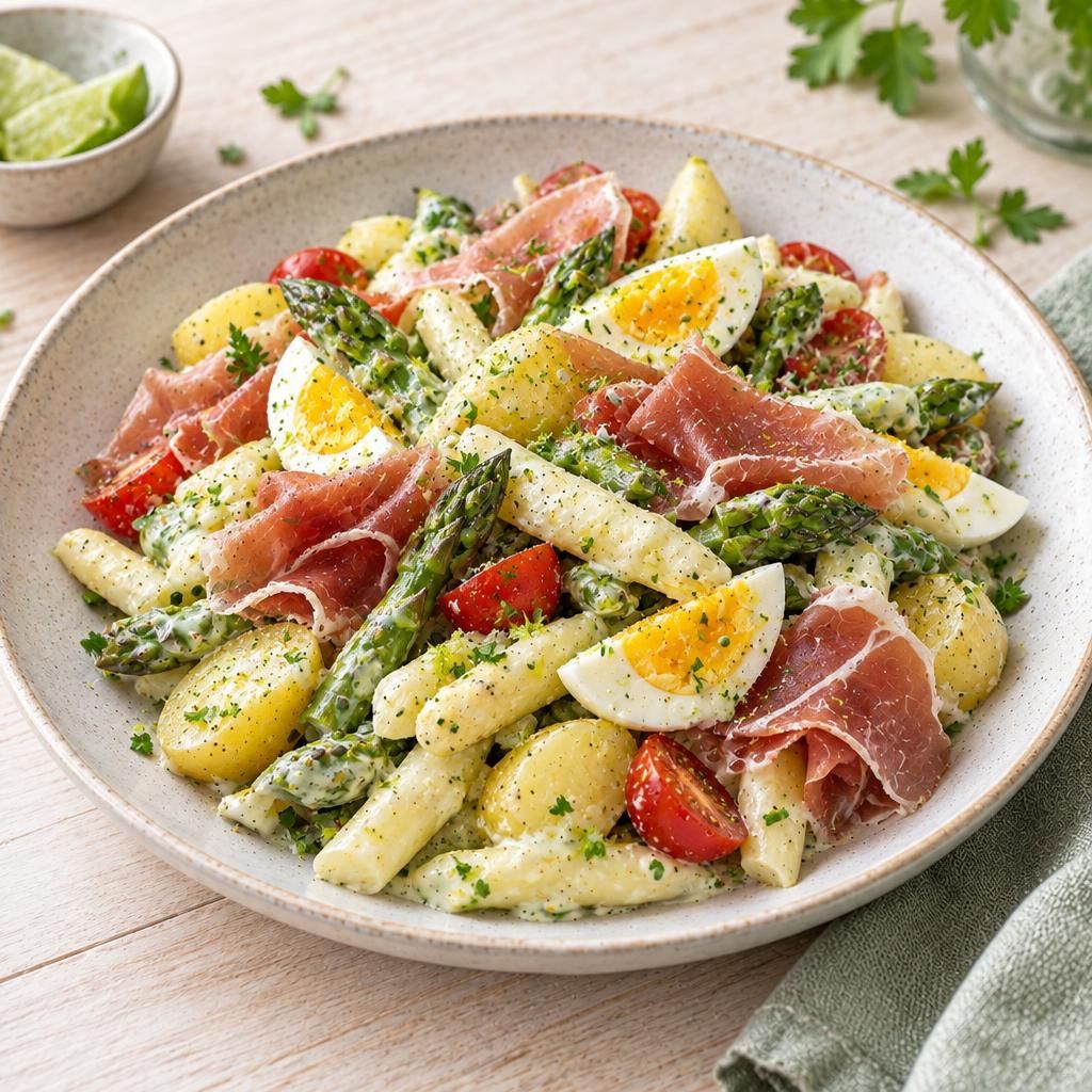 Spargelsalat mit Limettenmayonnaise
