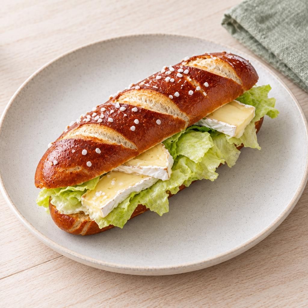 Laugenstange mit Camembert