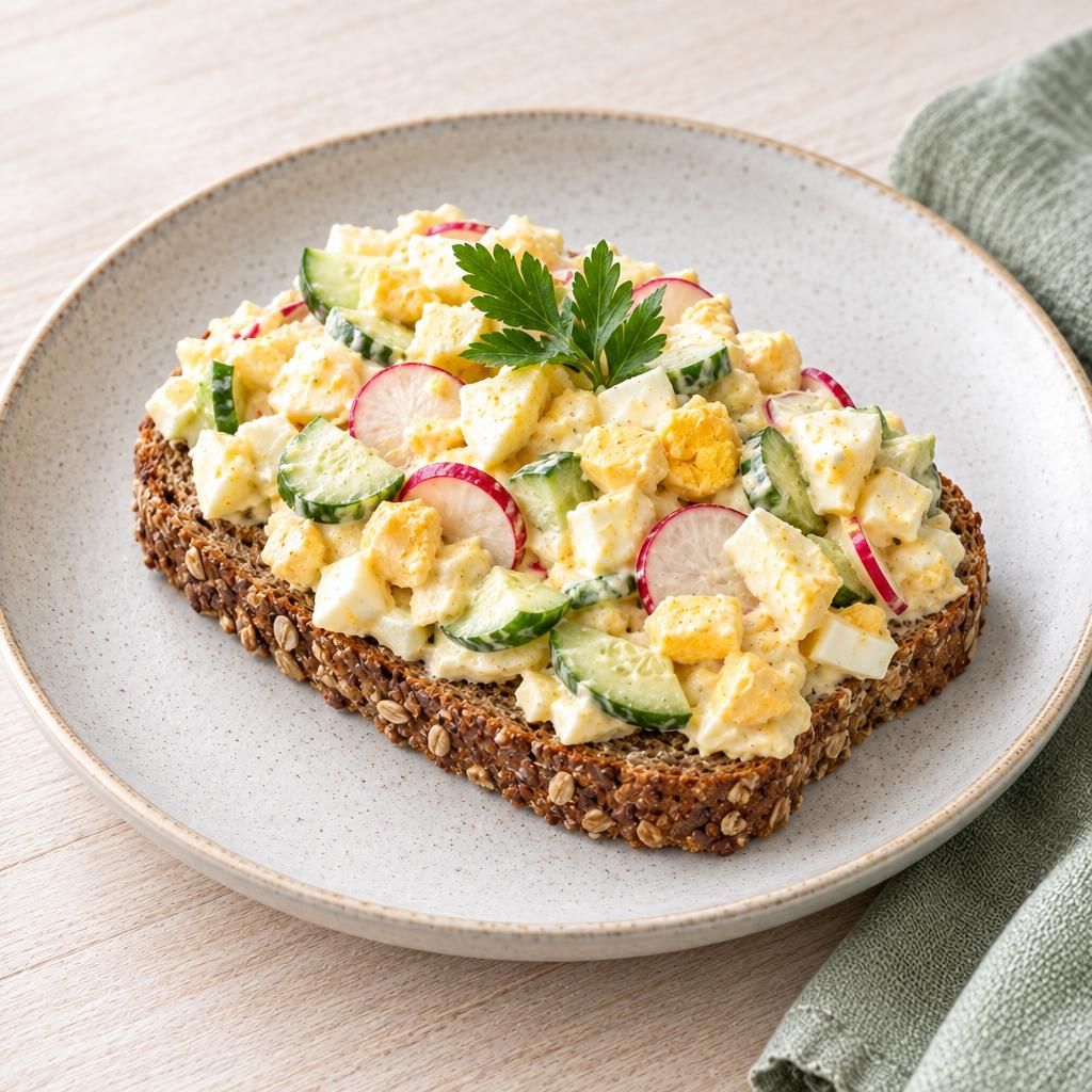 Brot mit Eiersalat