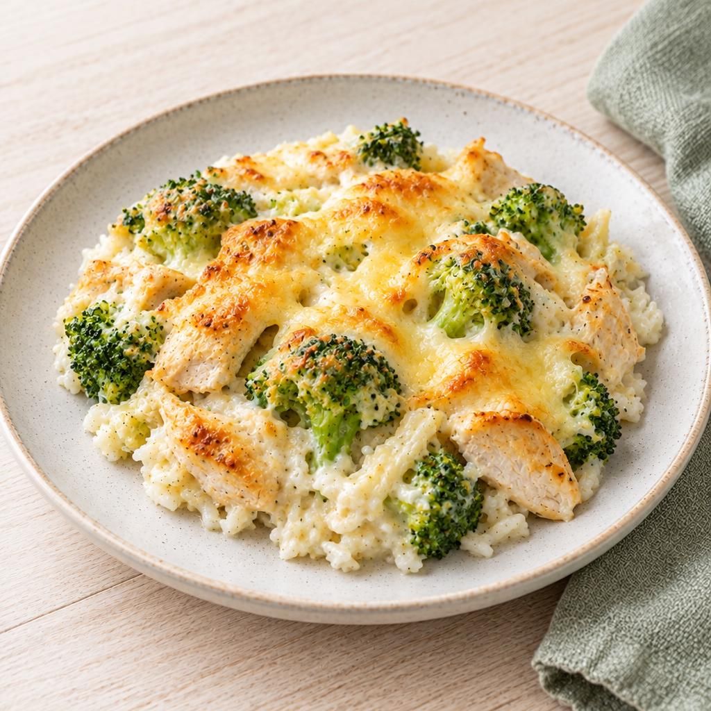 Hähnchen-Brokkoli-Reisauflauf