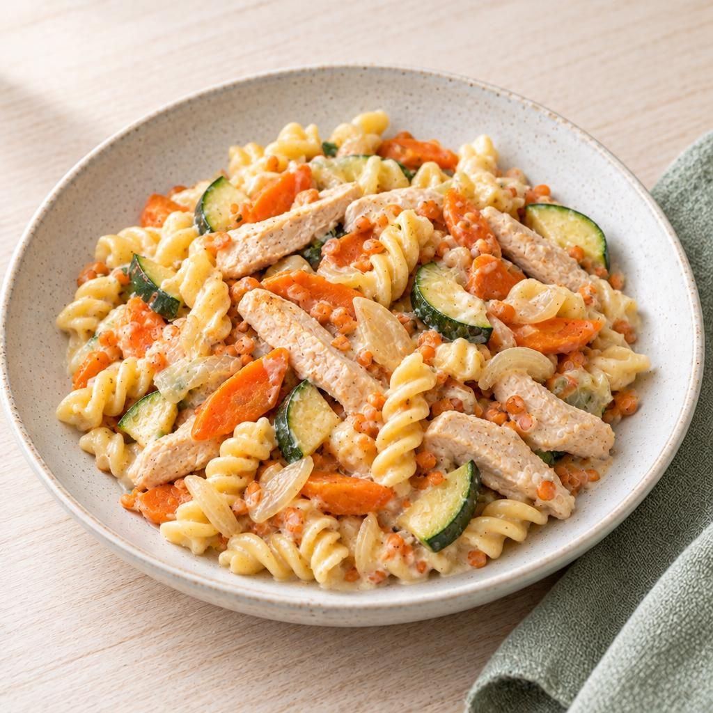 Pasta mit Putenstreifen