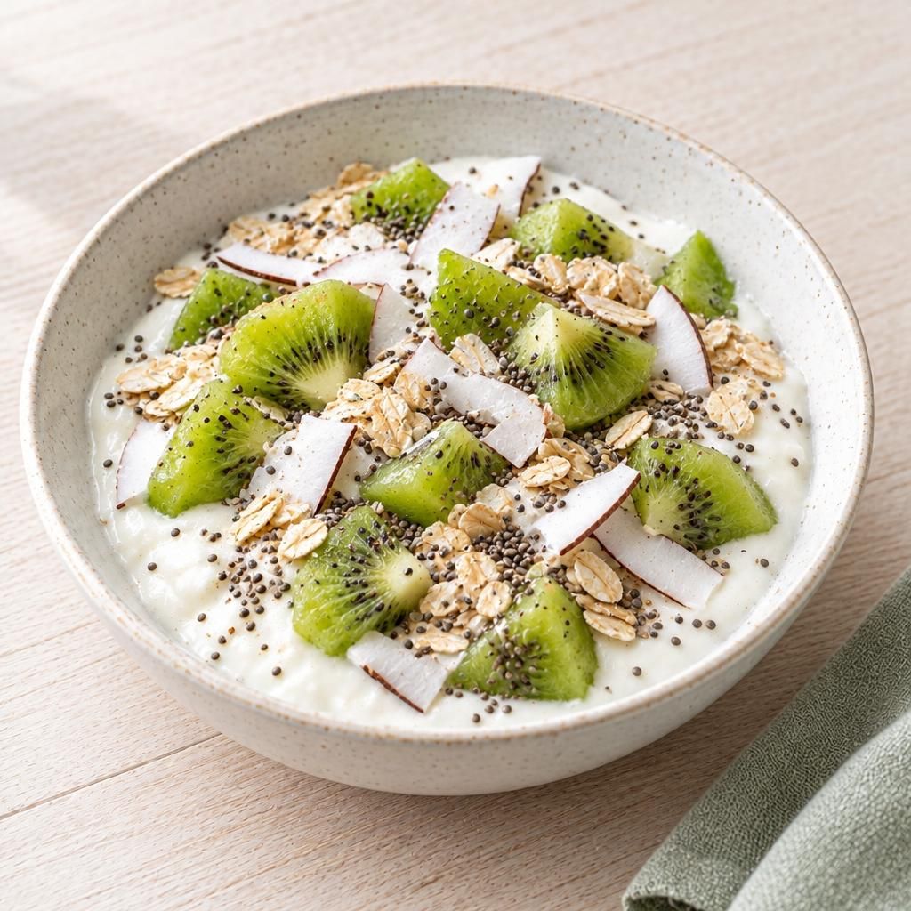 Joghurt mit Kiwi und Kokosraspeln