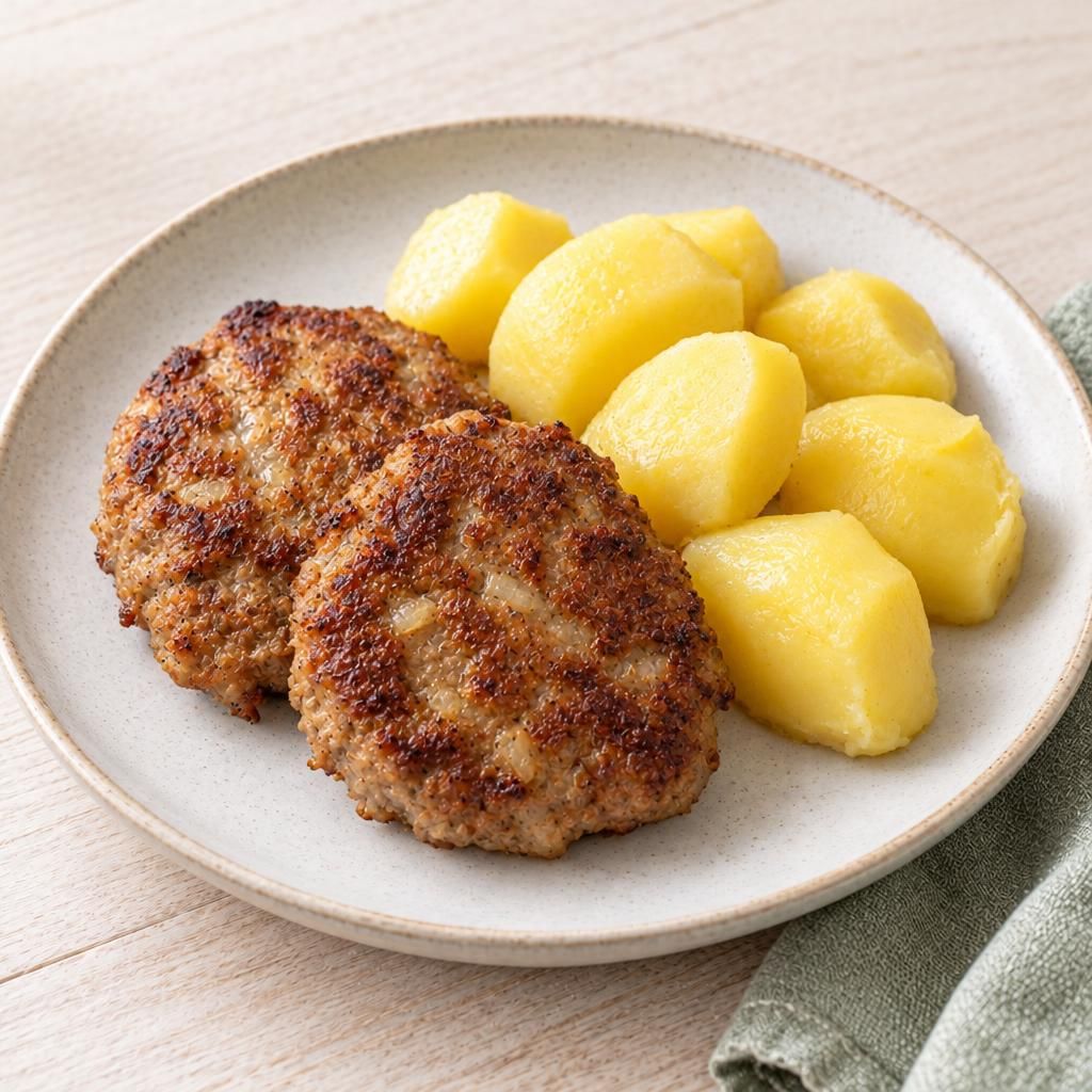 Frikadellen mit Salzkartoffeln