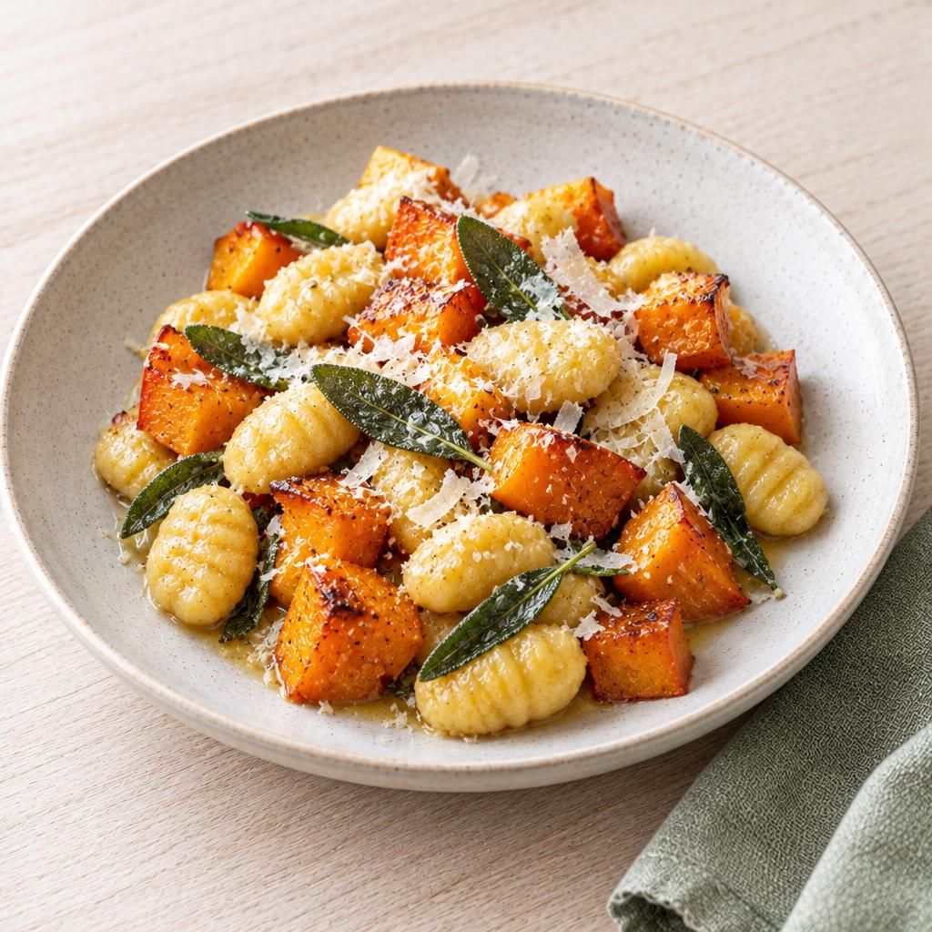 Kürbis-Gnocchi mit Salbei