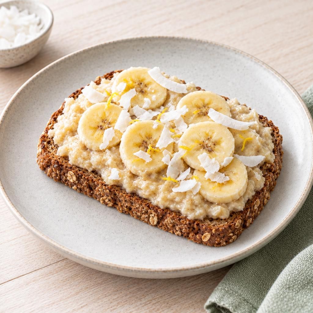 Brot mit Bananenaufstrich