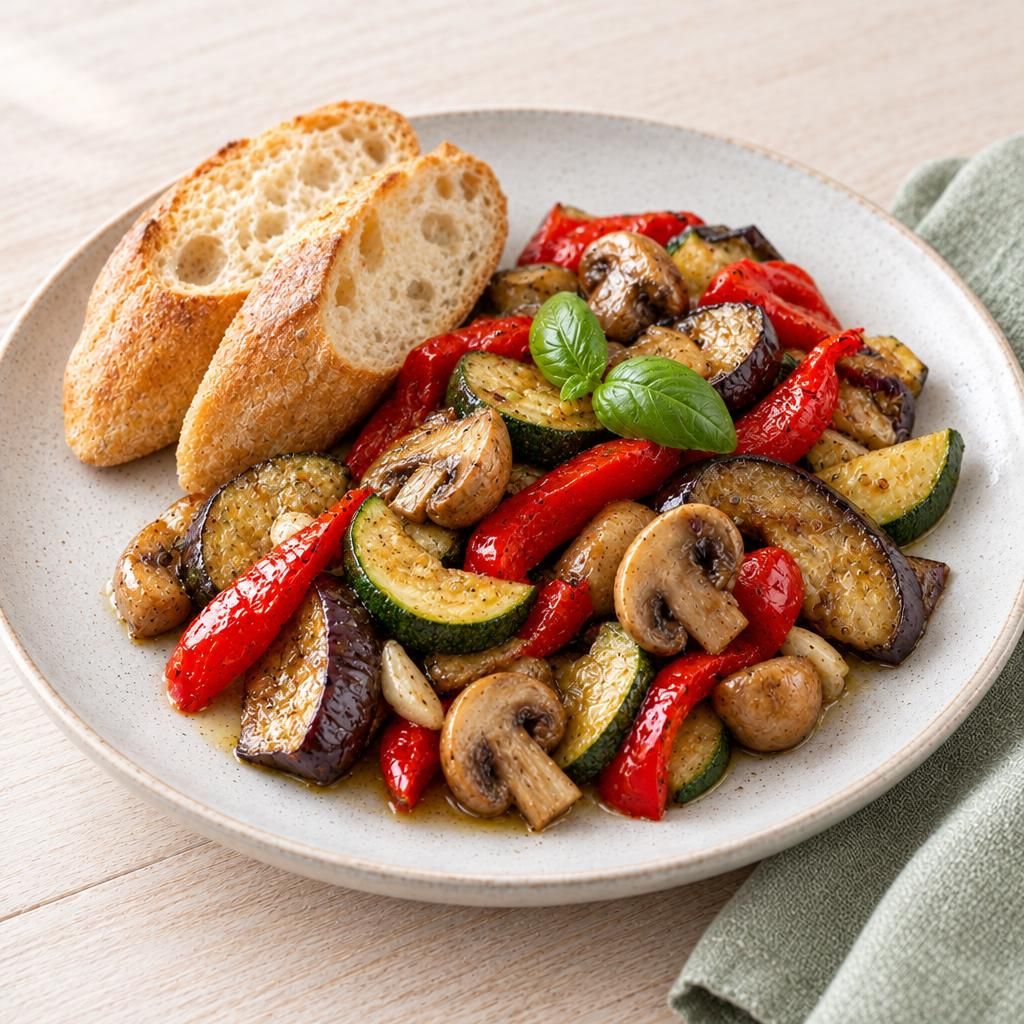 Gemischte Antipasti mit Baguette