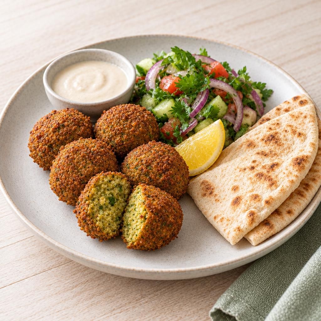 Klassische Falafel mit Fladenbrot