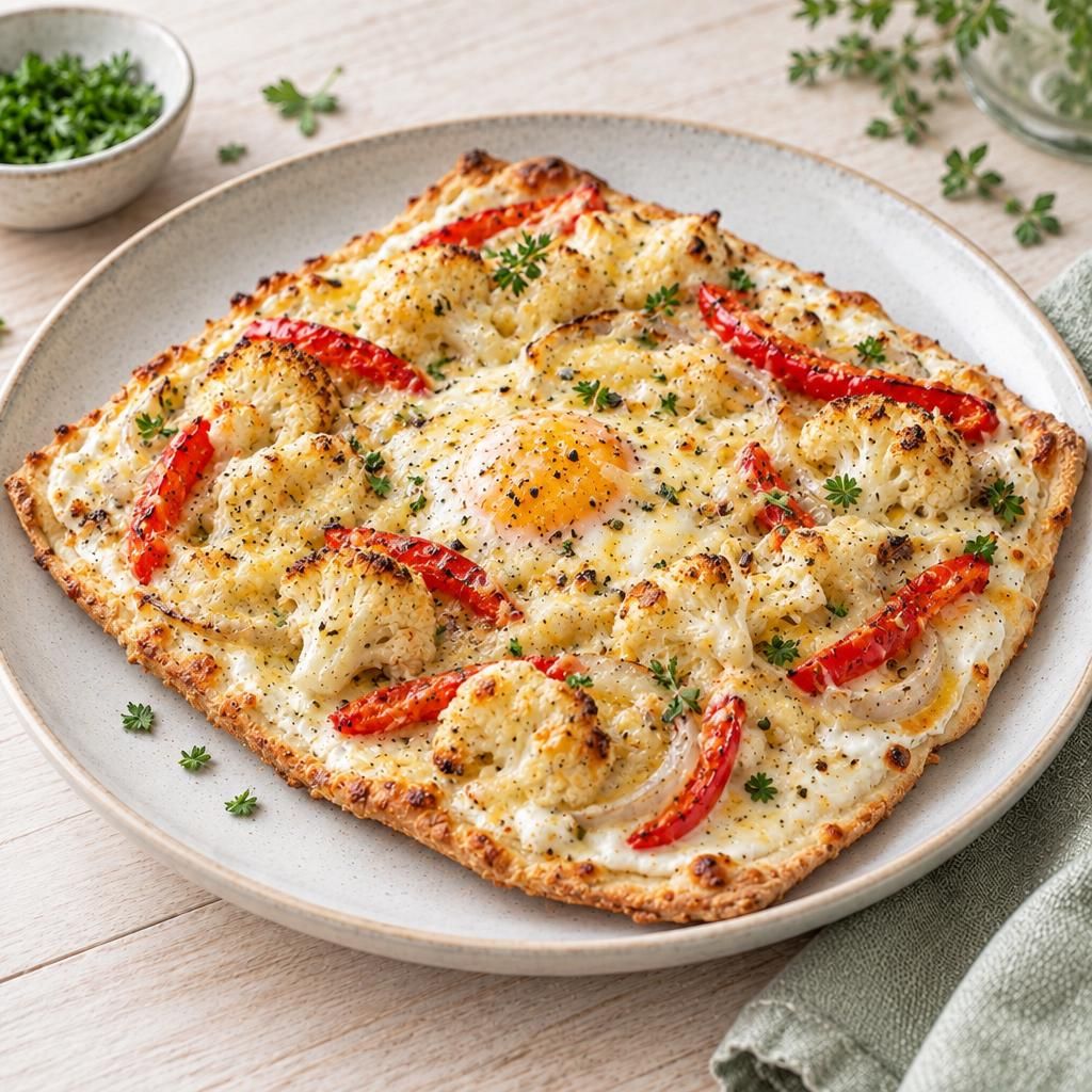 Vegetarischer Flammkuchen