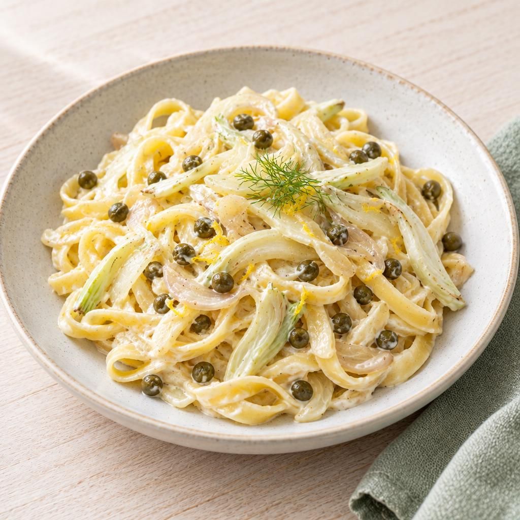 Fenchel-Kapern-Tagliatelle