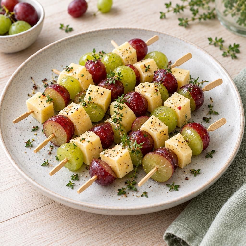 Trauben-Käse-Spieße