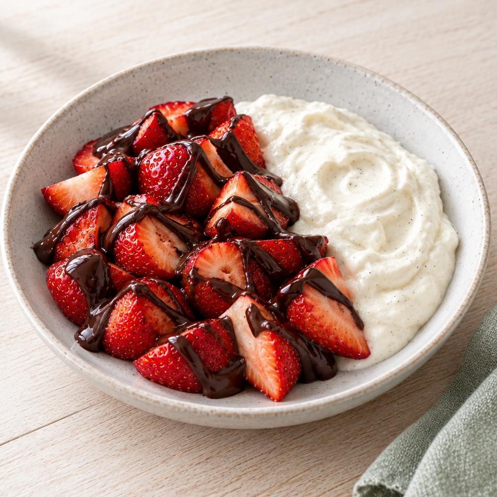 Schoko-Erdbeeren mit Skyr-Dip