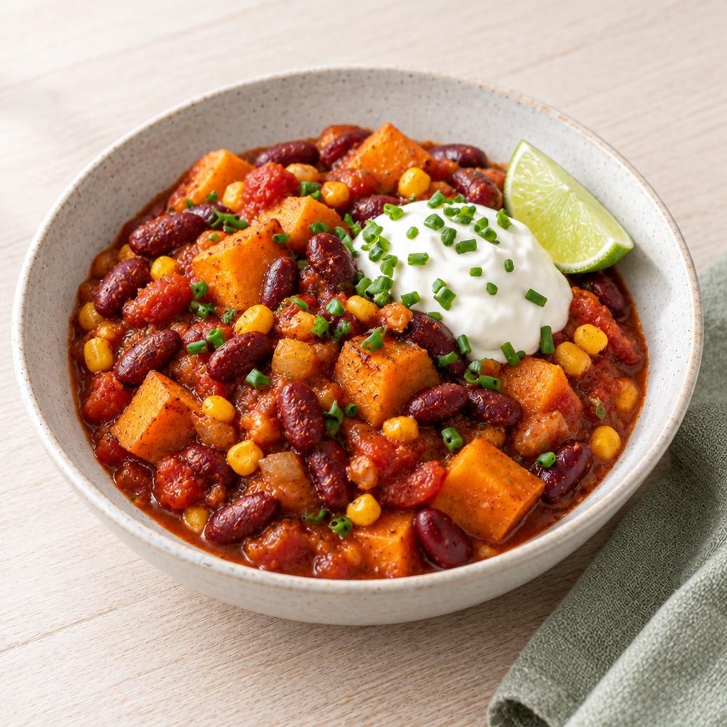 Chili sin Carne mit Süßkartoffeln