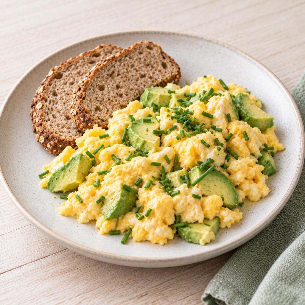 Rührei mit Avocado