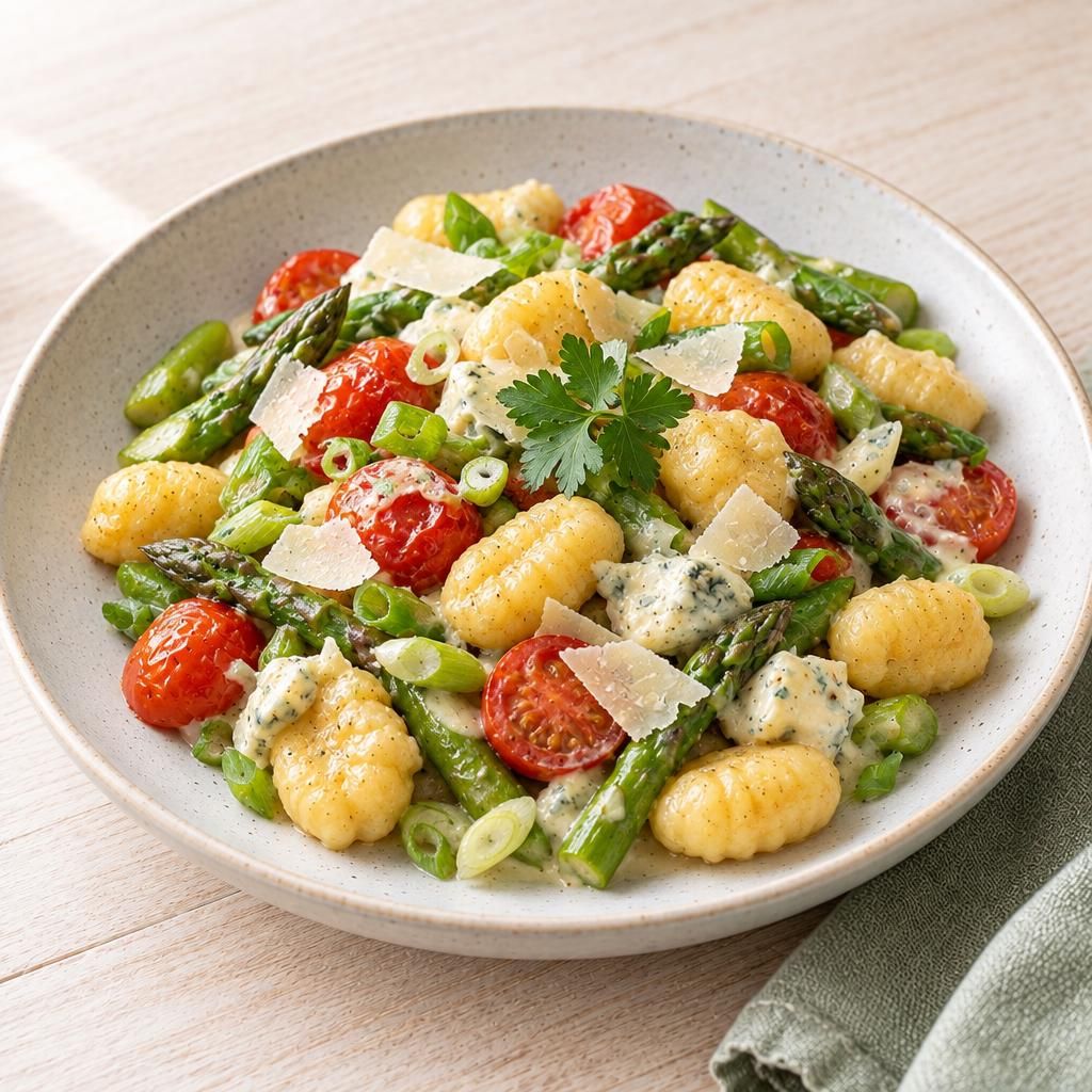 Gnocchipfanne mit Spargel