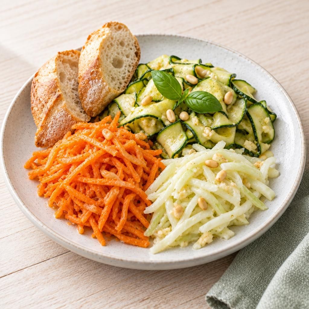 Kaltes Dreierlei mit Baguette