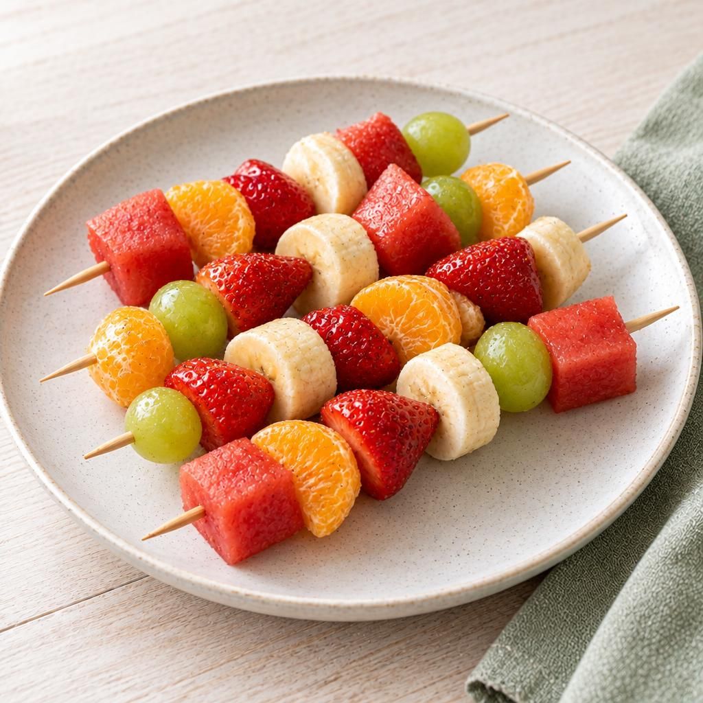 Bunte Obstspieße