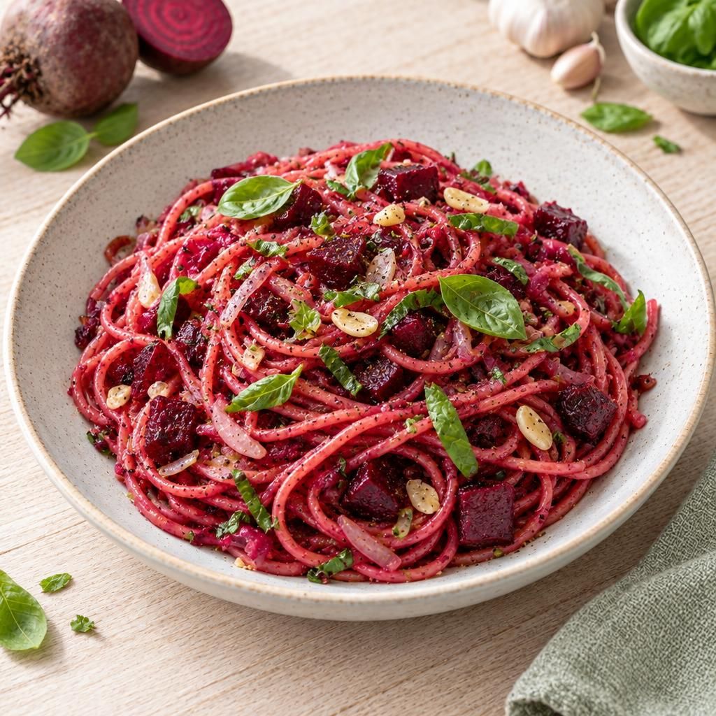 Spaghetti mit Roter Bete