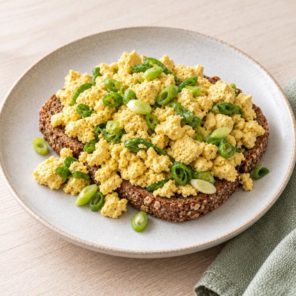 Knuspriges Brot mit Rührtofu