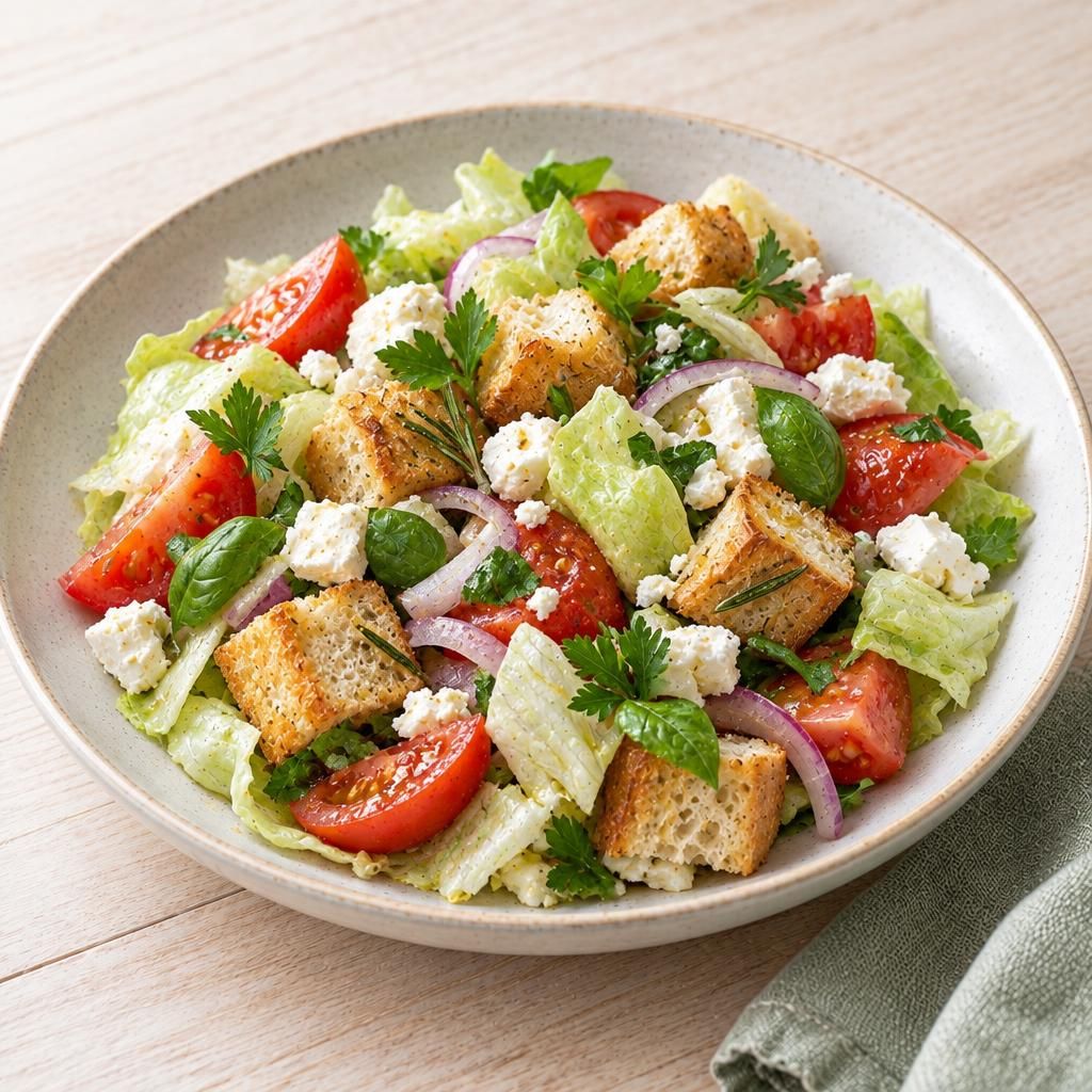 Brotsalat mit Tomaten