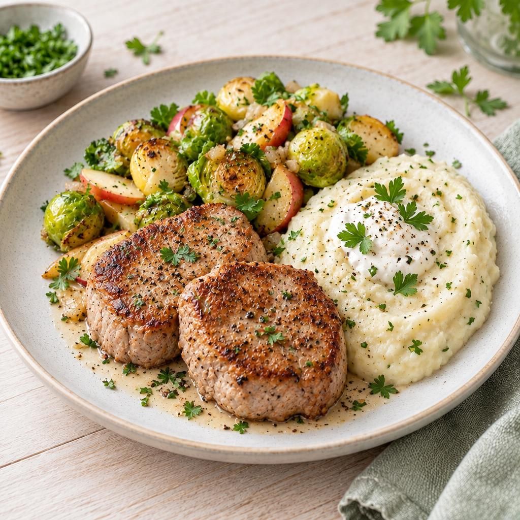 Steaks mit Kohlrabi-Püree