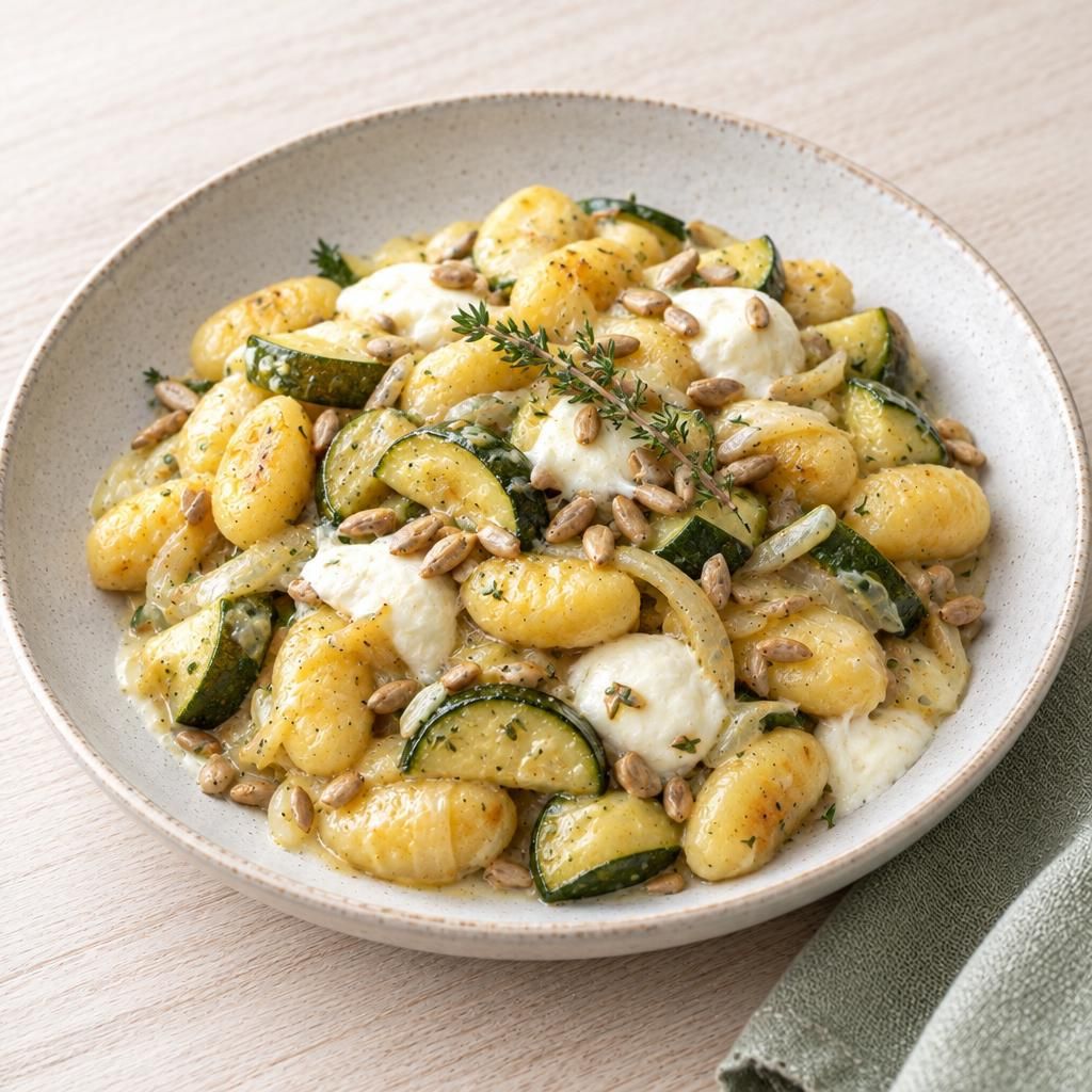Gnocchi mit Zucchini und Mozzarella