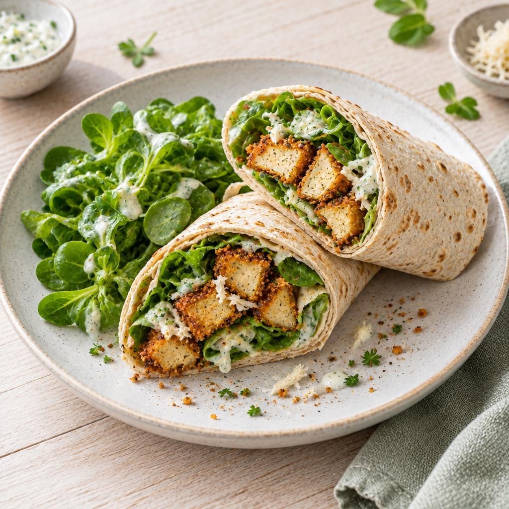 Wraps vegan mit krossem Räuchertofu