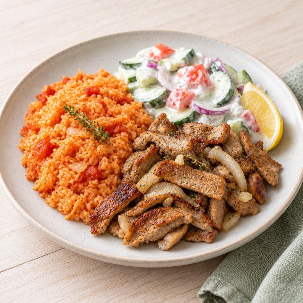 Gyros mit Tomatenreis