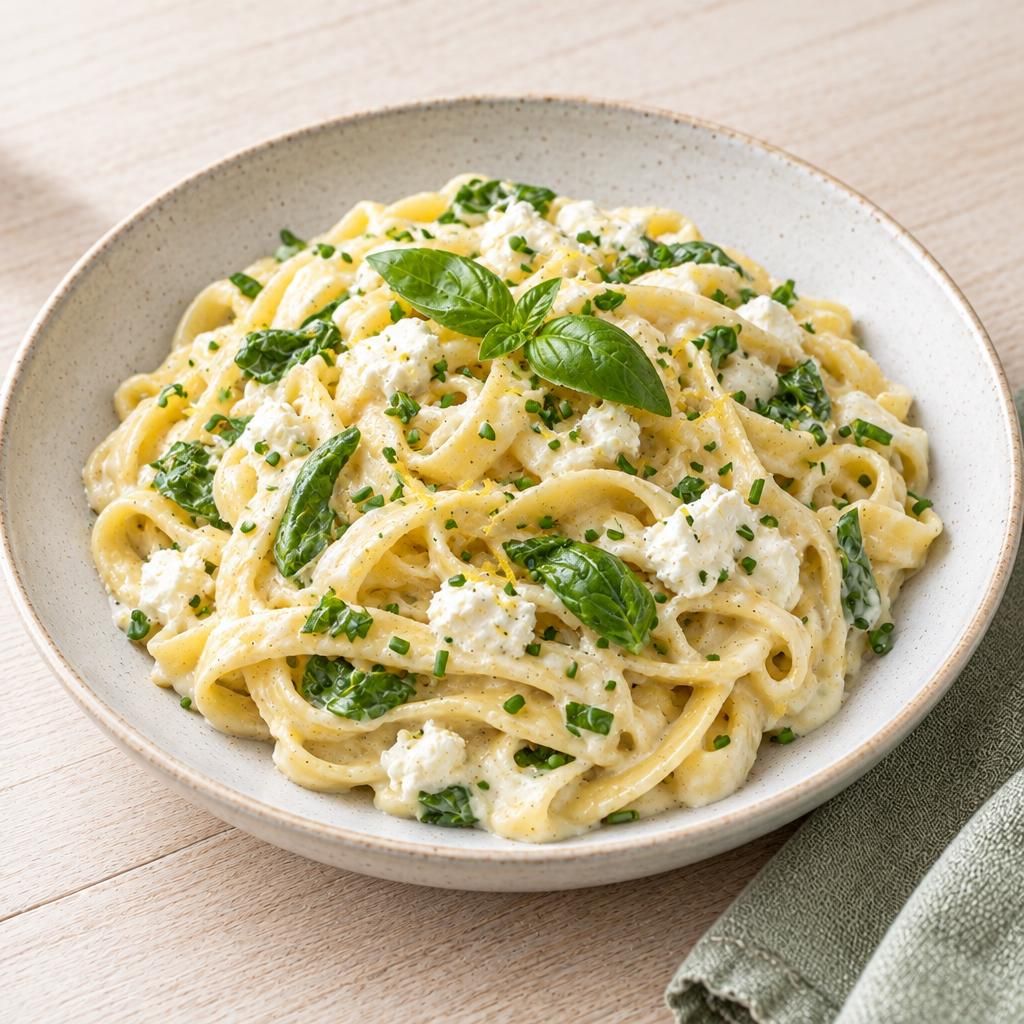 Pasta mit Ziegenkäse