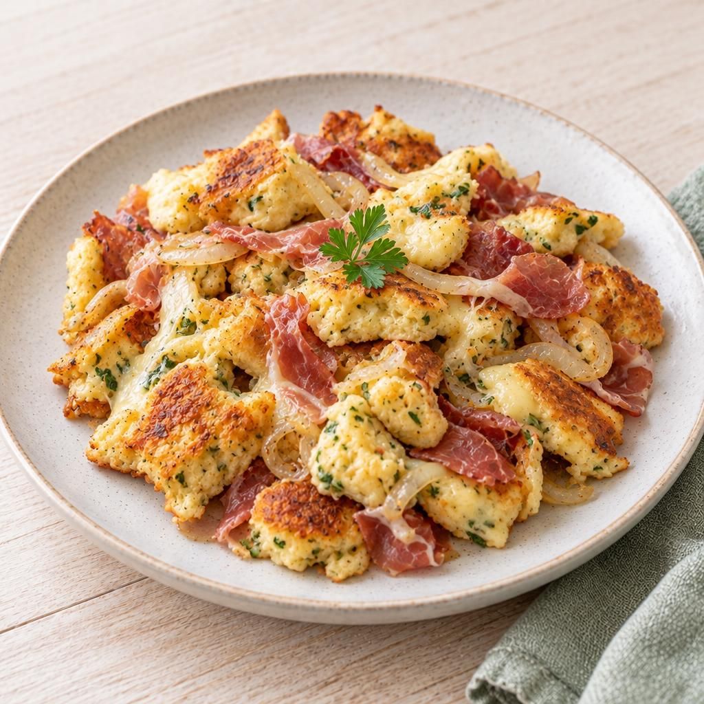 Kräuterschmarrn mit Schinken
