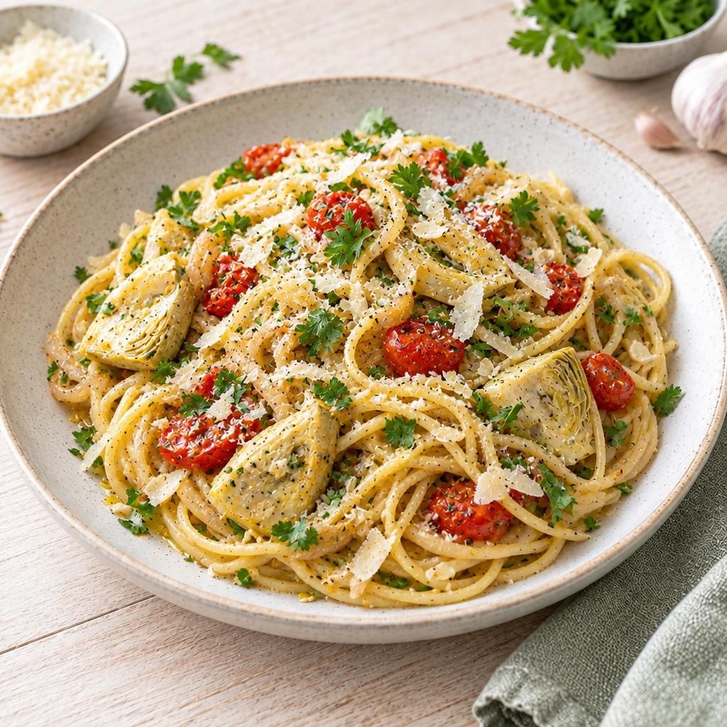 Spaghetti mit Artischocken