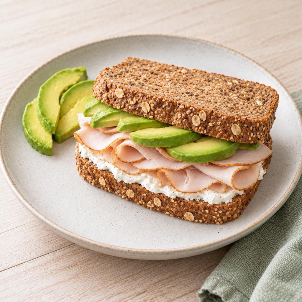 Sandwich mit Geflügelschinken