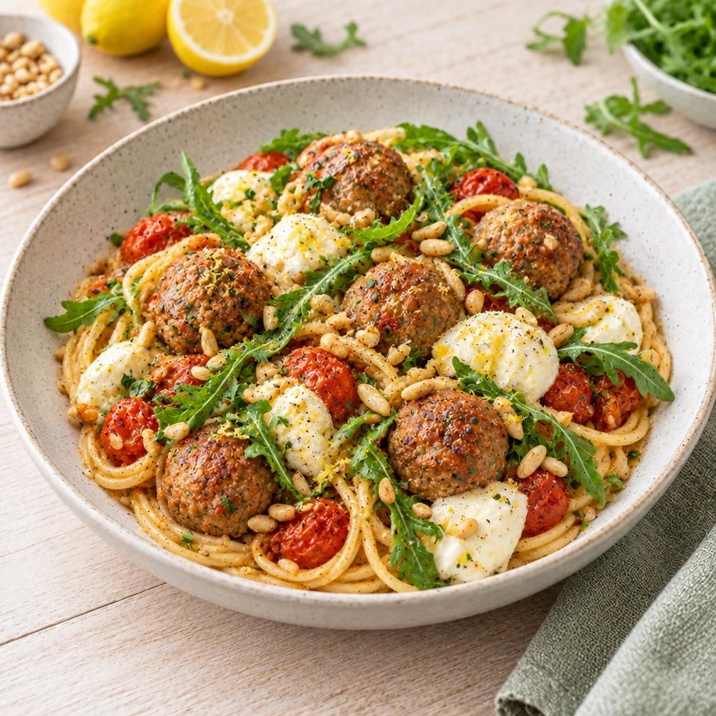 Spaghetti mit Hackbällchen